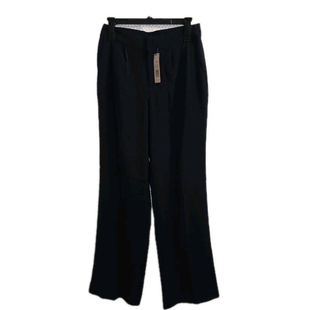 NEW Nic+Zoe Navy Blue Wide Leg Women Social Trousers Size 6 Super Soft & Sleek